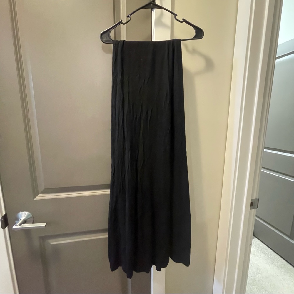 Plain black maxi skirt